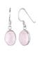 Ohrringe Rosenquarz Basic Elegant Oval 925 Silber Rosa