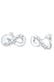 Ohrringe Infinity Symbol Kristalle 925 Sterling Silber Silber