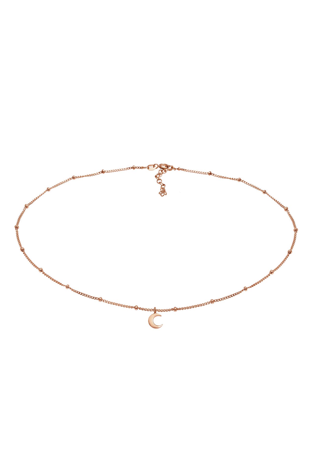 ELLI Kette Choker Kugelkette Halbmond 925 Silber Rosegold, Bild 1