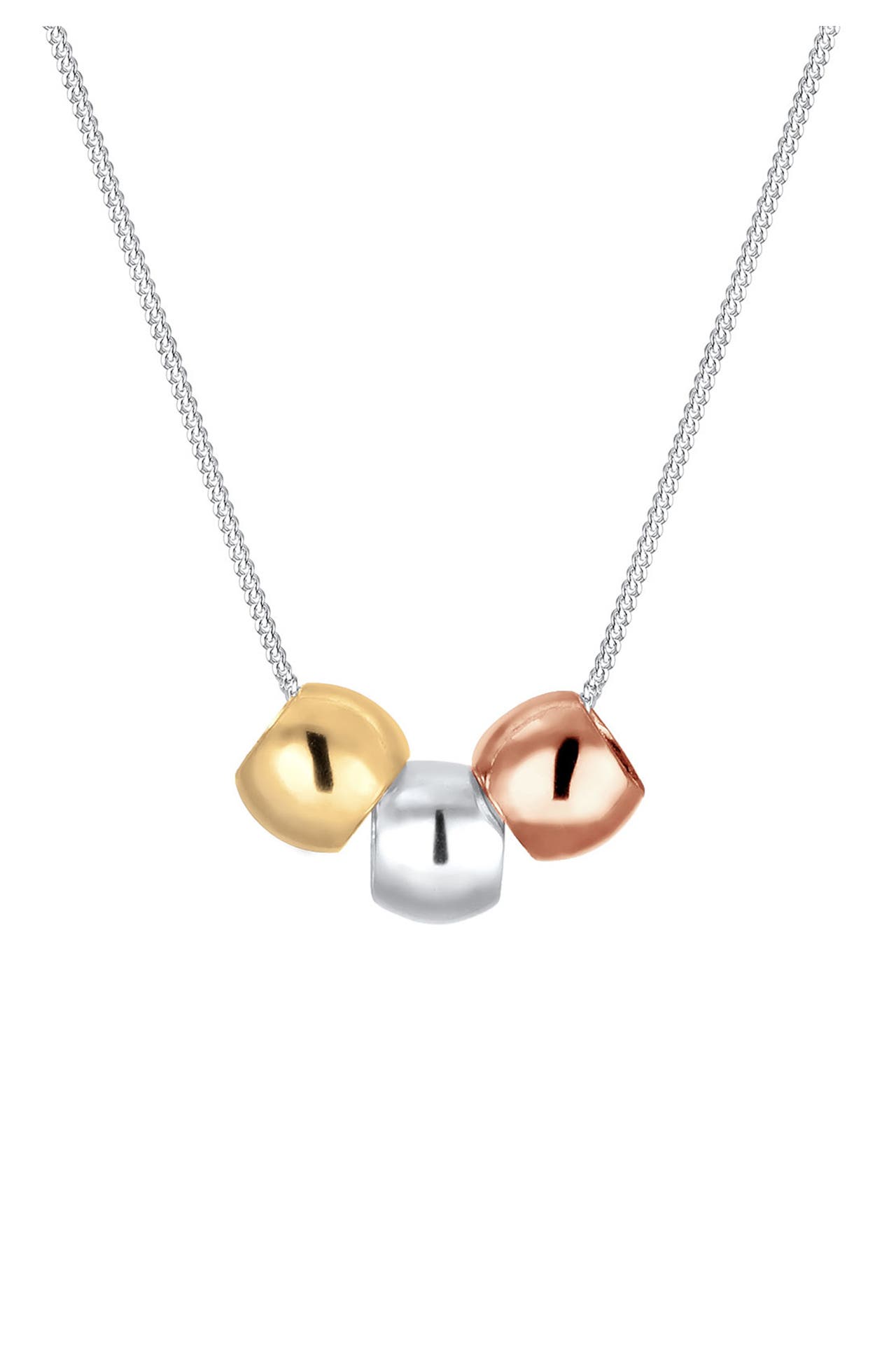 ELLI Kette Tricolor Kugeln 925 Sterling Silber Silber, Bild 1