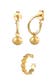 Ohrringe Set Muschel Creolen Earcuff (2 tlg) 925 Silber Gold