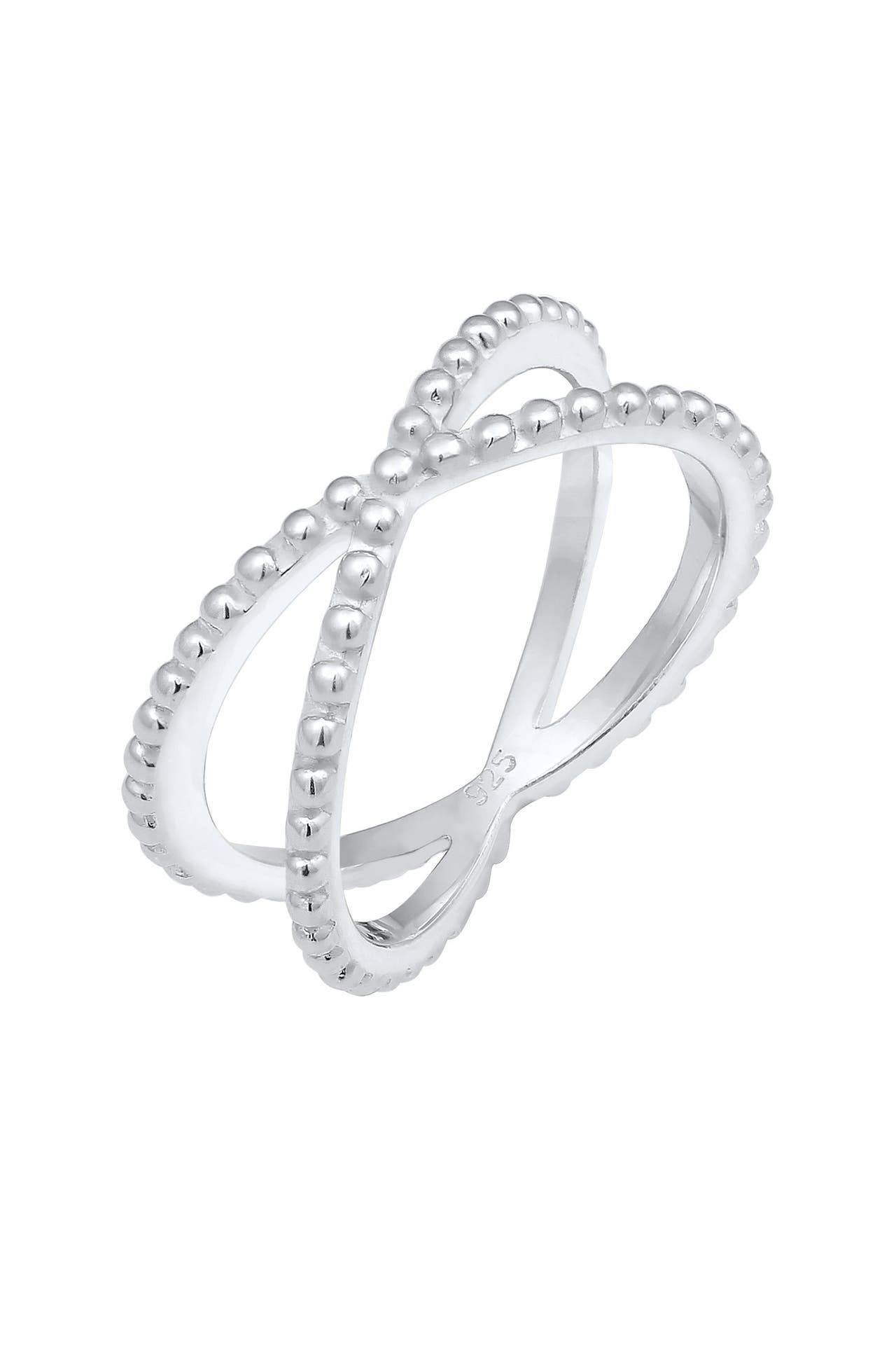 ELLI Ring Wickelring Criss Cross Kugel 25 Silber, Bild 1