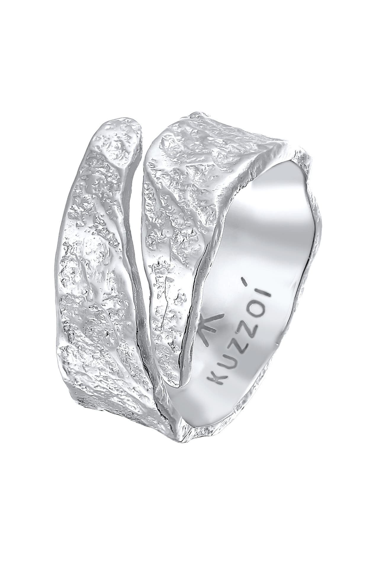 KUZZOI Ring Bandring Struktur Used Look 925 Silber Silber, Bild 1
