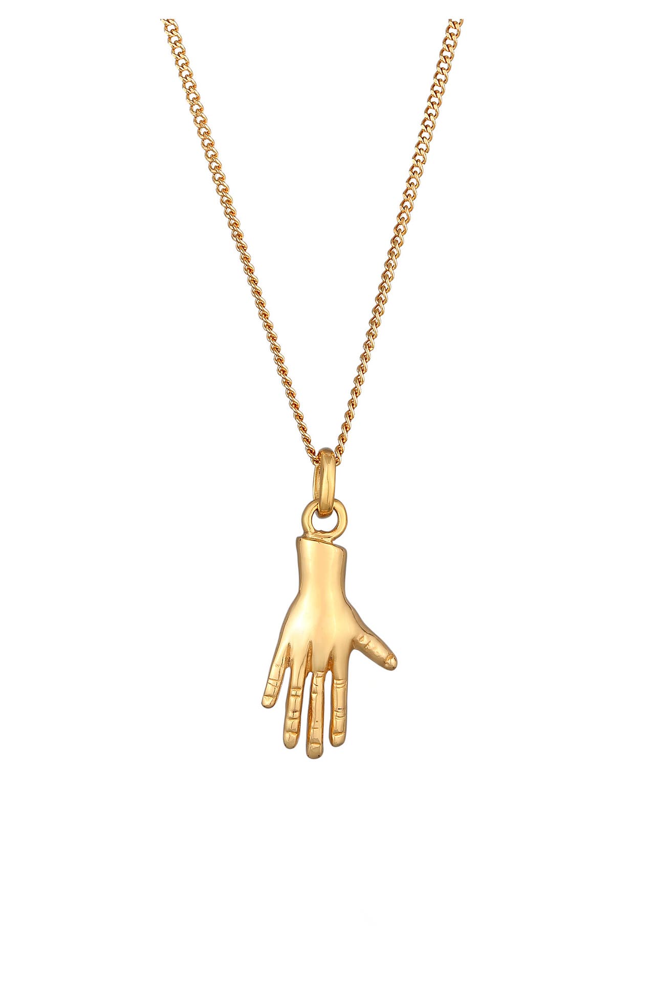 ELLI Kette Hand Symbol 925 Silber Gold, Bild 1