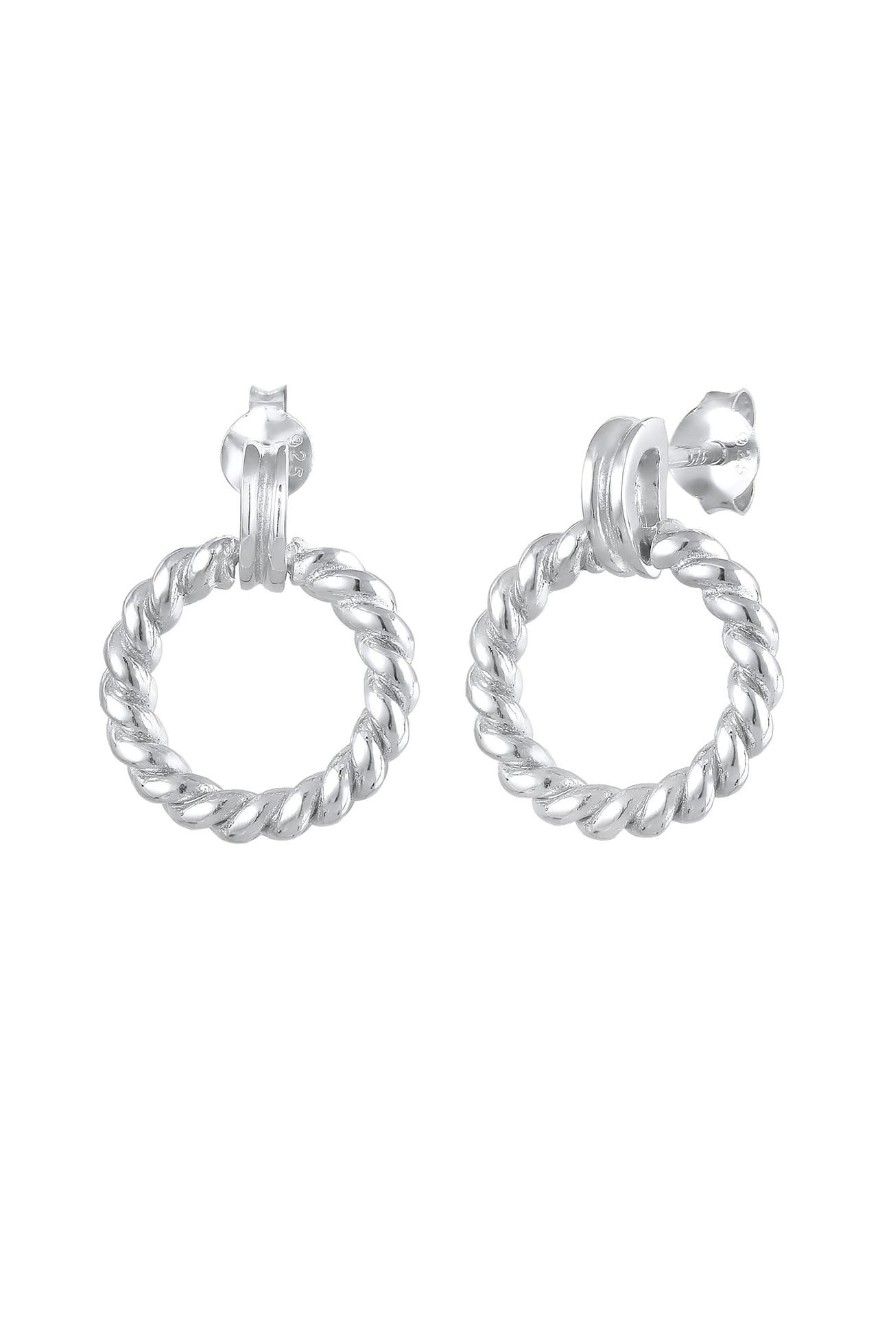 ELLI Ohrringe Kreis Twisted Rund 925 Silber Silber, Bild 1