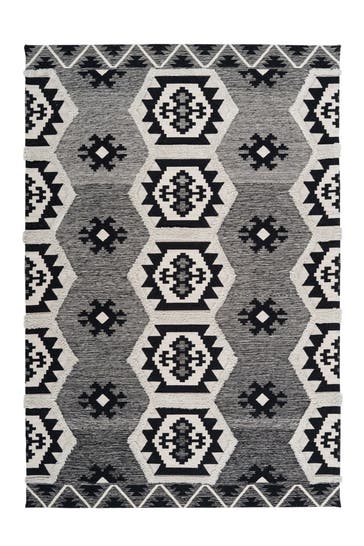 ARTE ESPINA Wohnzimmer Teppich Kurzflorteppich Ethnie 325 in grau
