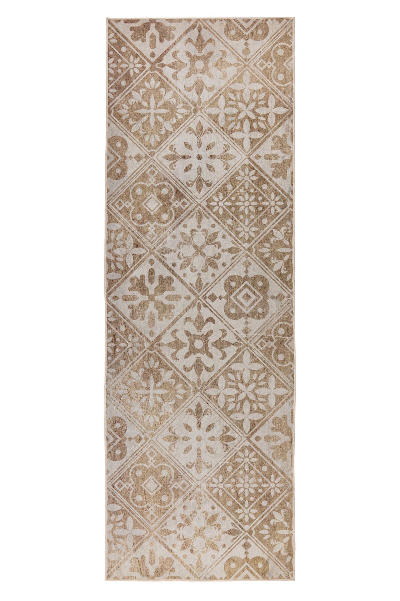 KAYOOM Wohnzimmer Teppich Kurzflorteppich Pyron 725 60 x 180 cm in beige, Bild 1