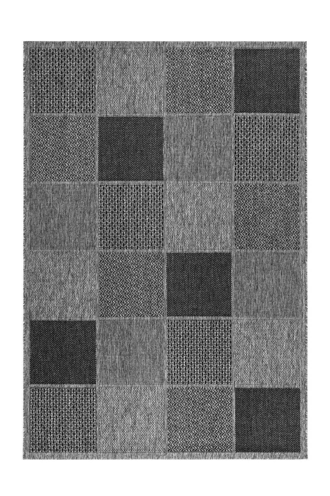 KAYOOM Wohnzimmer Teppich Kurzflorteppich Indonesia in silber – Modern, Bild 1