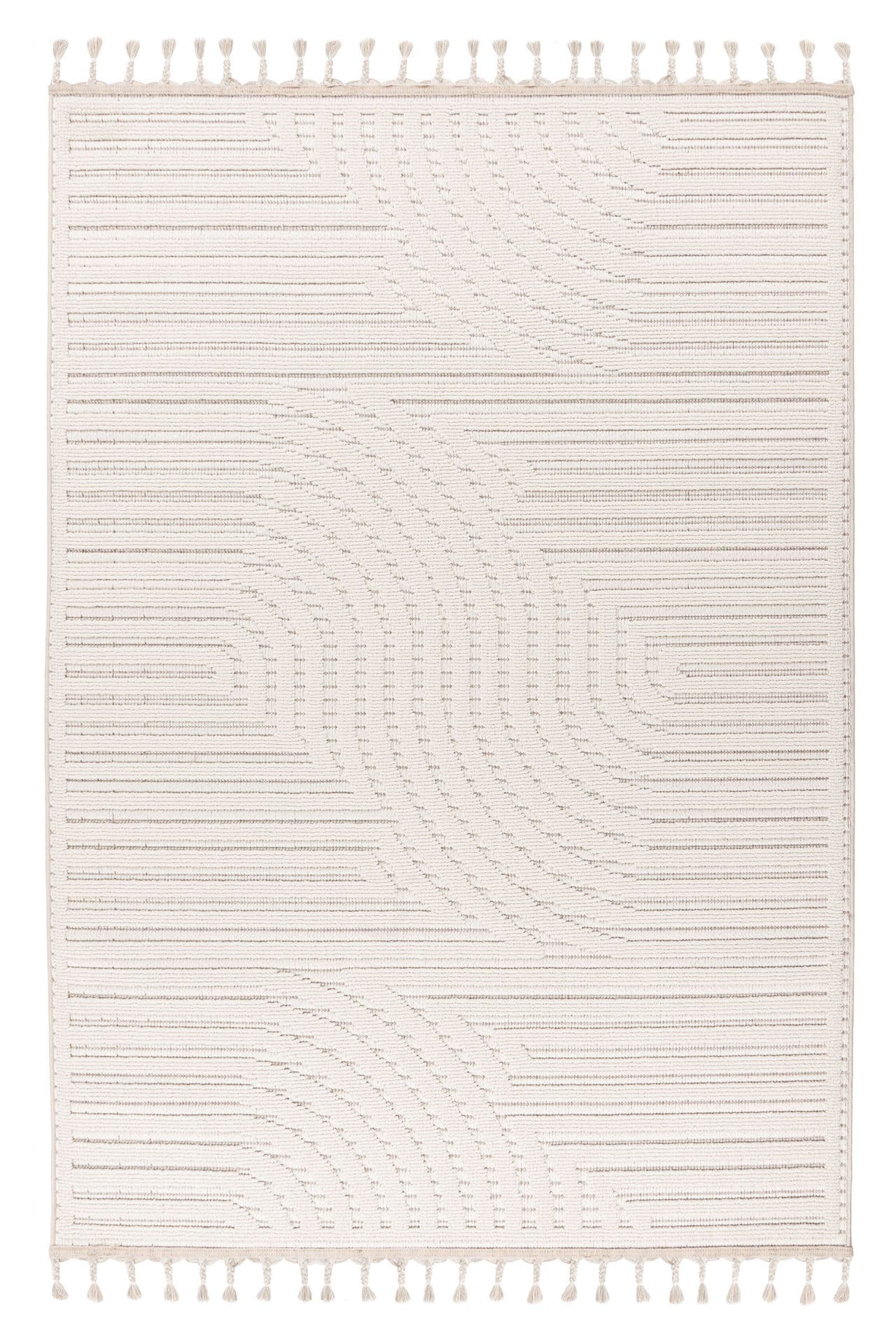KAYOOM Wohnzimmer Kurzflor Teppich Reef 225 Elfenbein, Bild 1