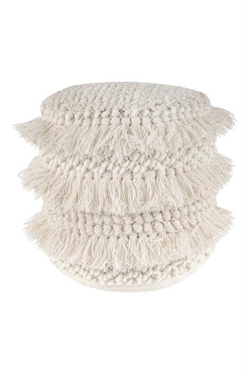 KAYOOM Sitzkissen Pouf Bohist 325 Natural 35cm x 35cm – Eiche boho