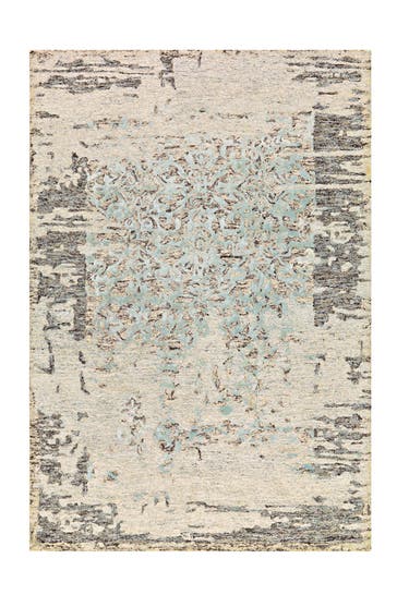 ARTE ESPINA Wohnzimmer Teppich Kurzflorteppich Damast 8067 120 x 180 cm in grau - mint