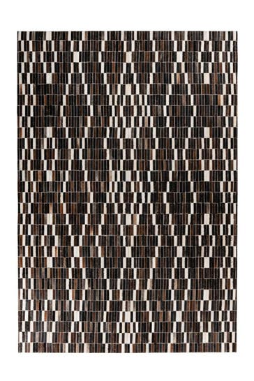 PADIRO Wohnzimmer Teppich Fellteppich Lavin 125 in schwarz - weiß