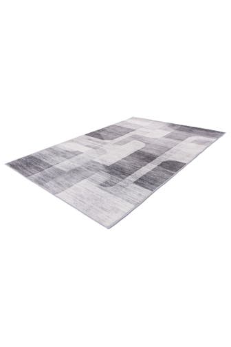 KAYOOM Wohnzimmer Kurzflor Teppich Bluster 225 Silber