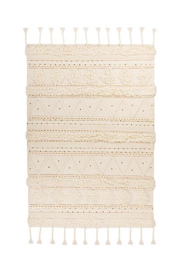 ME GUSTA Wohnzimmer Teppich Kurzflorteppich Bohist 525 in creme – Landhaus