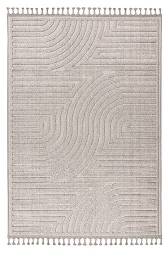 KAYOOM Wohnzimmer Teppich Kurzflorteppich Reef 225 in silber