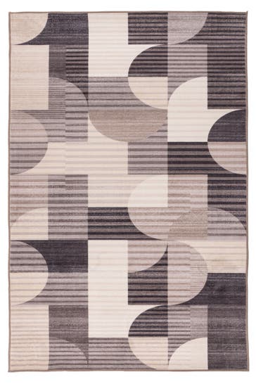 KAYOOM Wohnzimmer Kurzflor Teppich Bluster 425 Taupe