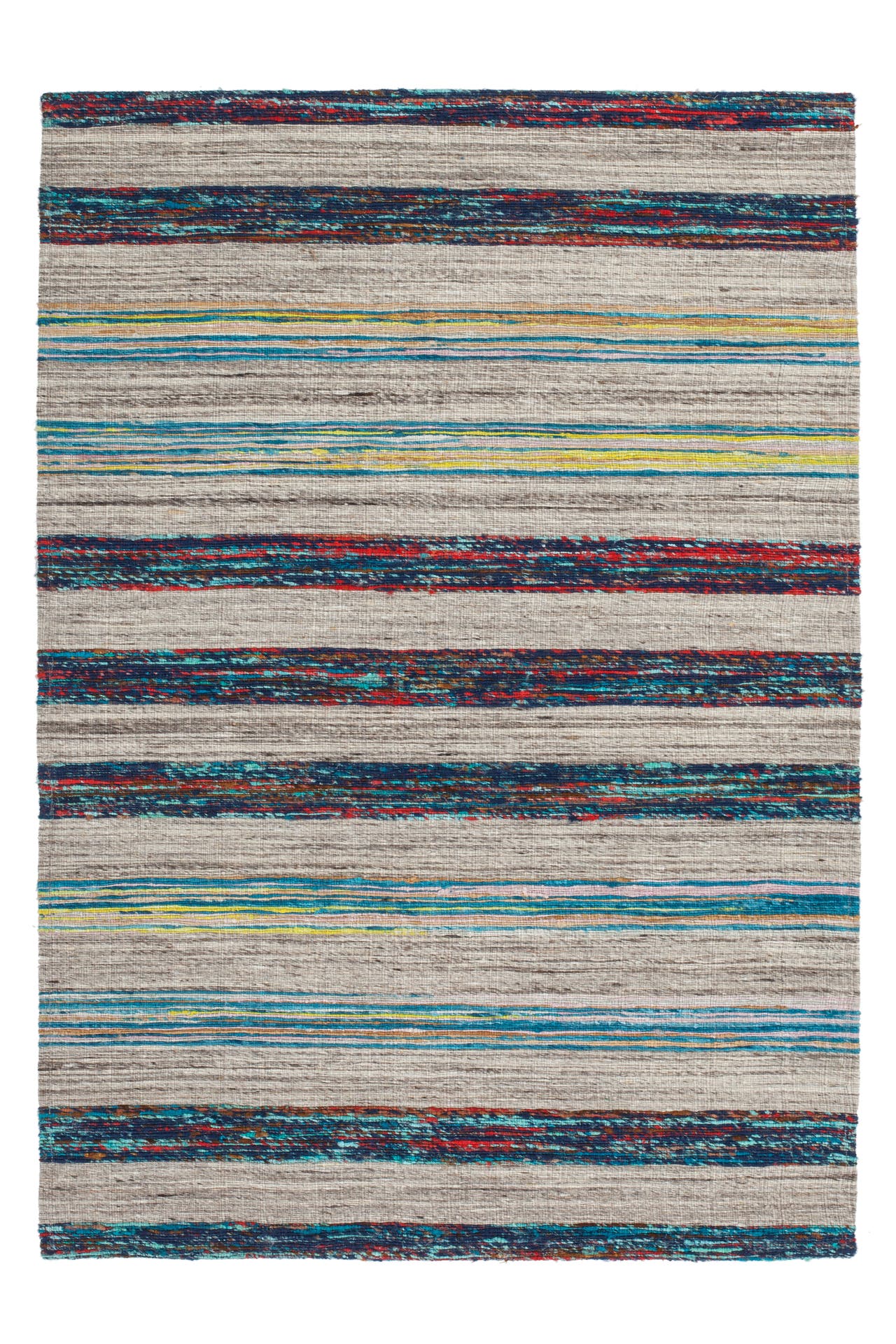 KAYOOM Wohnzimmer Teppich Kurzflorteppich Duarte 210 in natur - blau – Landhaus, Bild 1