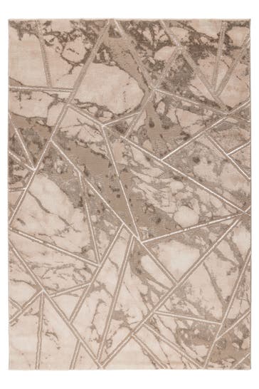 KAYOOM Wohnzimmer Kurzflor Teppich Mineral 225 Beige