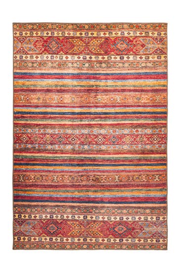 ME GUSTA Wohnzimmer Teppich Kurzflorteppich Faye 725 bunt - rot