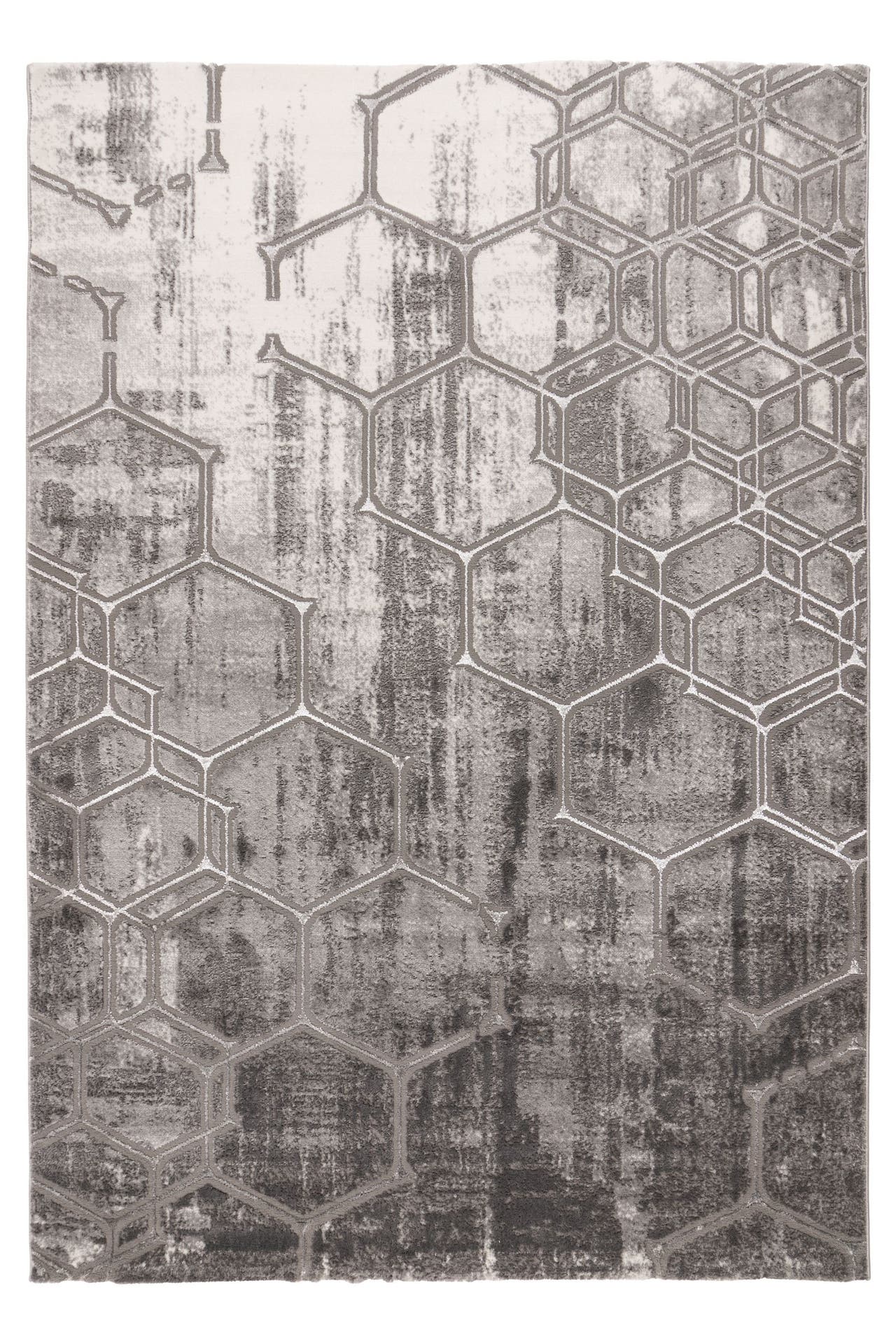 KAYOOM Wohnzimmer Teppich Kurzflorteppich Mineral 525 in silber, Bild 1