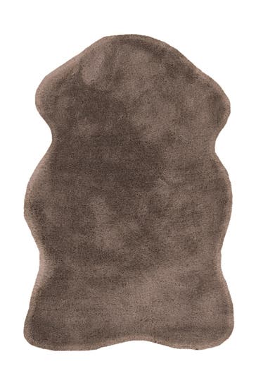 PADIRO Wohnzimmer Teppich Hochflorteppich Rabbit Light Sheepskin 825 60 x 90 cm in taupe