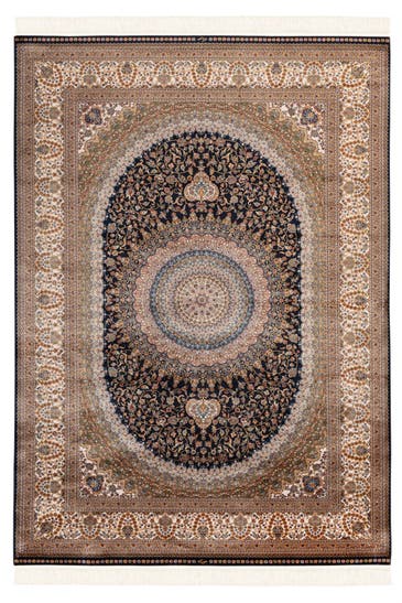 KAYOOM Wohnzimmer Teppich Vintage Teppich Babil 313 in blau – Vintage