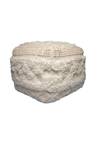 KAYOOM Sitzkissen Pouf Bohist 125 Natural 50cm x 50cm – Eiche boho