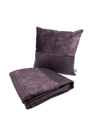 KAYOOM Decke Dekokissen & Decke - Tagesdecke Picco 125 2er-Set Grau - Braun grau - braun