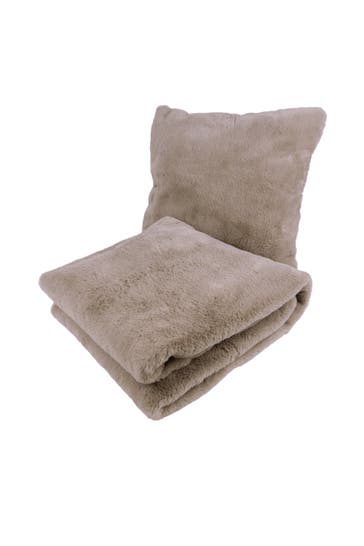 KAYOOM Decke Dekokissen & Decke - Tagesdecke Aimee 625 2er-Set taupe