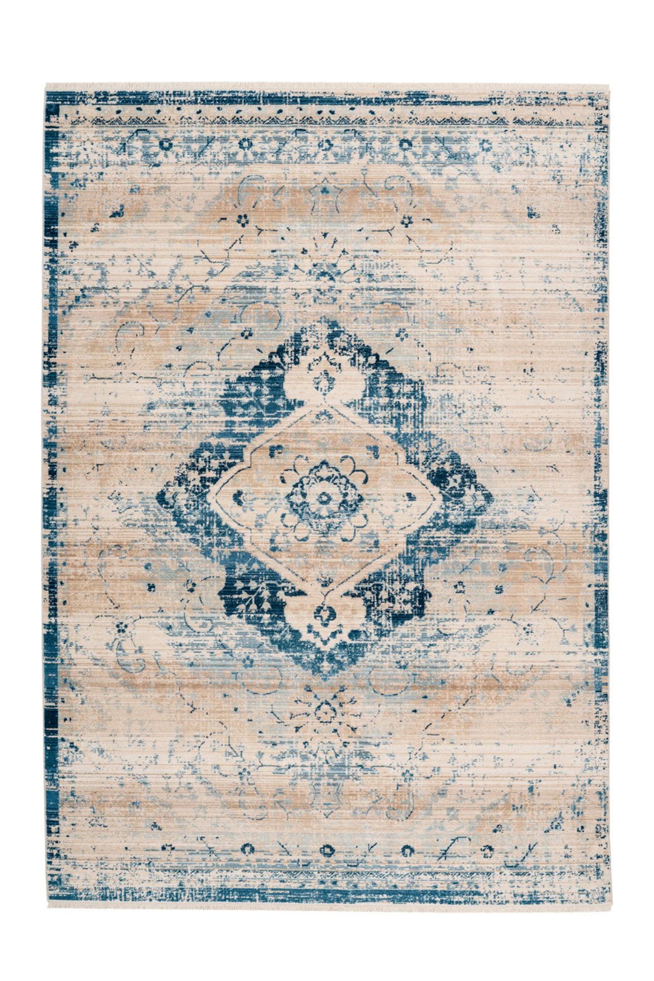 ARTE ESPINA Wohnzimmer Teppich Kurzflorteppich Baroque 525 in creme - blau, Bild 1