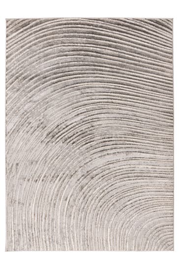 KAYOOM Wohnzimmer Kurzflor Teppich Chalk 425 Silber / Beige