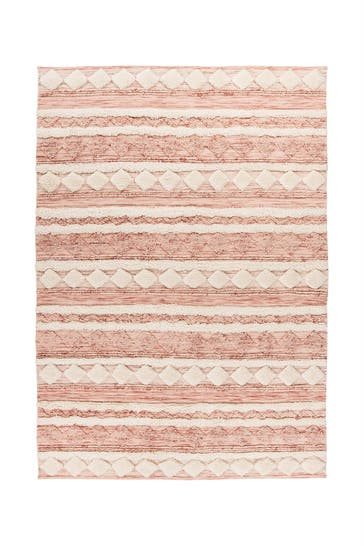 ME GUSTA Wohnzimmer Teppich Kurzflorteppich Bohist 225 in rosa - creme