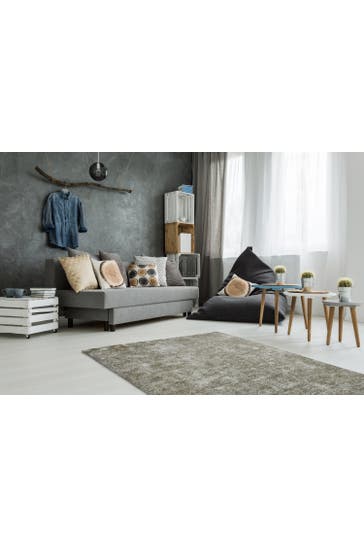 KAYOOM Wohnzimmer Teppich Kurzflorteppich Etna 110 in silber - oliv