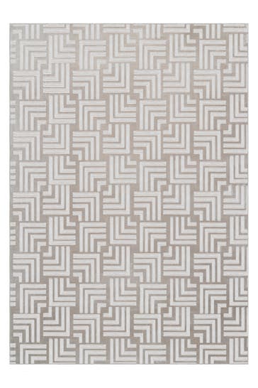 KAYOOM Wohnzimmer Kurzflor Teppich Calma 325 Beige