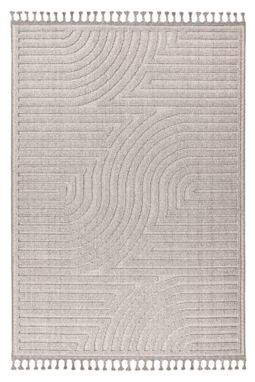 KAYOOM Wohnzimmer Teppich Kurzflorteppich Reef 225 in silber