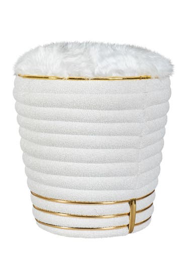 KAYOOM Hocker Doric 335 - weiß - gold