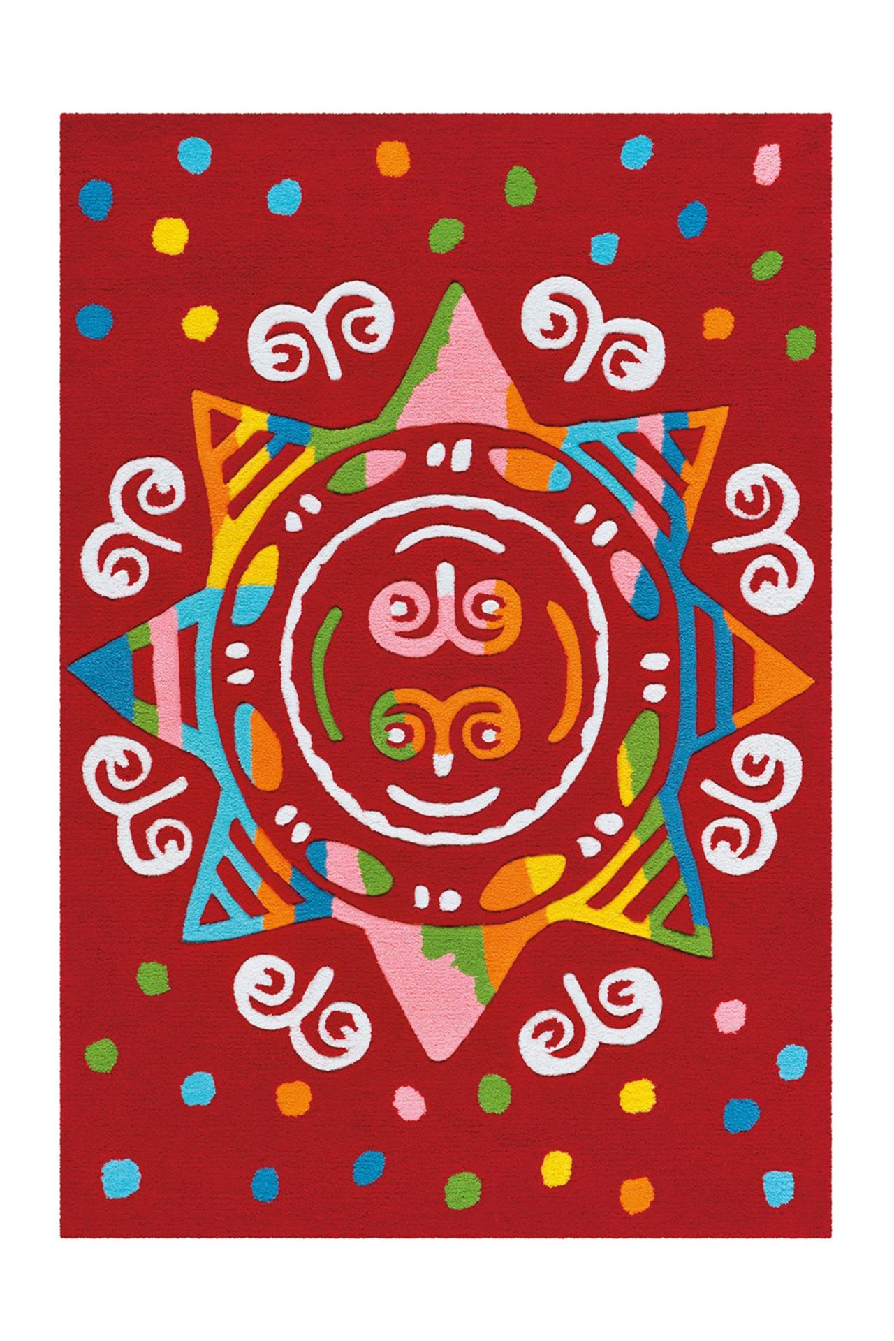 ARTE ESPINA Wohnzimmer Teppich Kurzflorteppich Spirit Glowy 3145 110 x 160 cm in rot, Bild 1