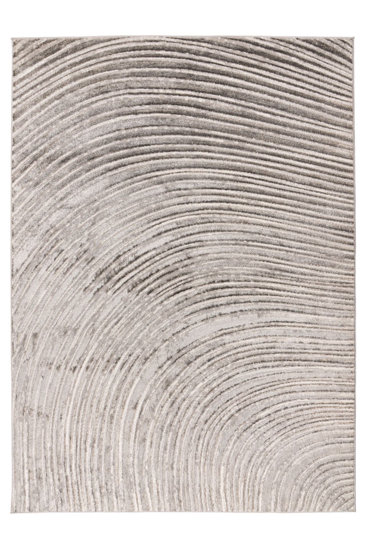 KAYOOM Wohnzimmer Kurzflor Teppich Chalk 425 Silber / Beige, Bild 1