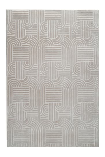 KAYOOM Wohnzimmer Kurzflor Teppich Calma 125 Beige