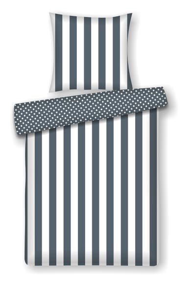 KAYOOM Bettwäsche Bettwäschegarnitur Duomo mit 1 Kissenbezug (80 x 80 cm) in grau
