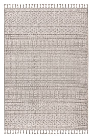 KAYOOM Wohnzimmer Kurzflor Teppich Reef 125 Silber