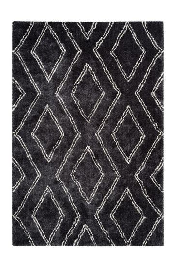 ME GUSTA Wohnzimmer Teppich Hochflorteppich Orlando 225 in anthrazit