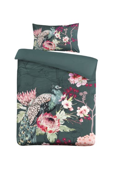 KAYOOM Bettwäsche Blossom 125-FR 65 x 65 cm in multi - grün