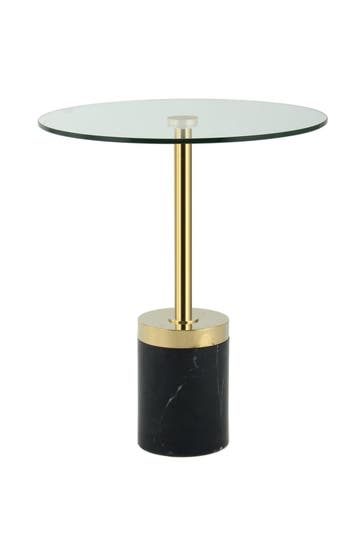 KAYOOM Beistelltisch Lana 125 - gold - schwarz – eiche , modern