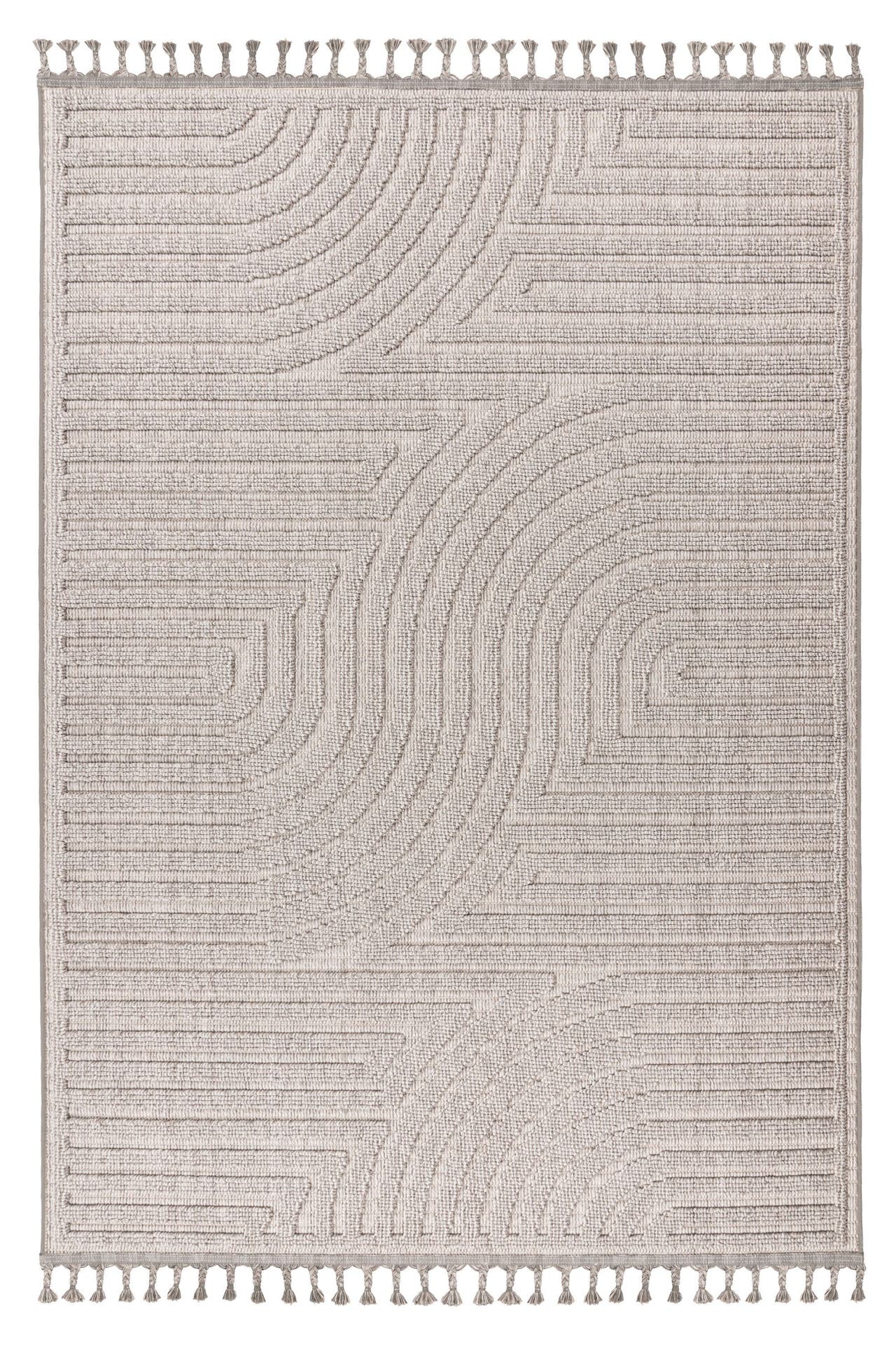 KAYOOM Wohnzimmer Kurzflor Teppich Reef 225 Silber, Bild 1
