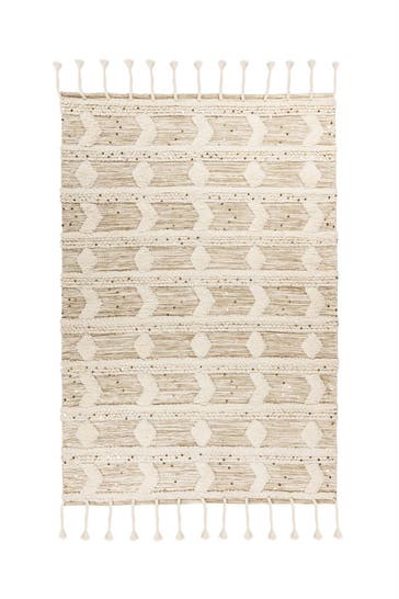ME GUSTA Wohnzimmer Teppich Kurzflorteppich Bohist 425 in creme - khaki