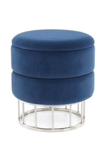 KAYOOM Hocker Zero 525 Dunkelblau - silber – Eiche