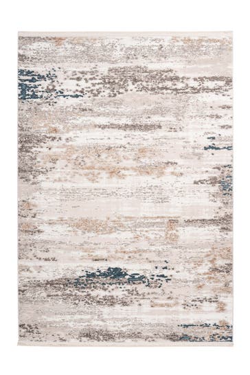 ME GUSTA Wohnzimmer Teppich Vintage Teppich Akropolis 325 in grau - blau – Vintage
