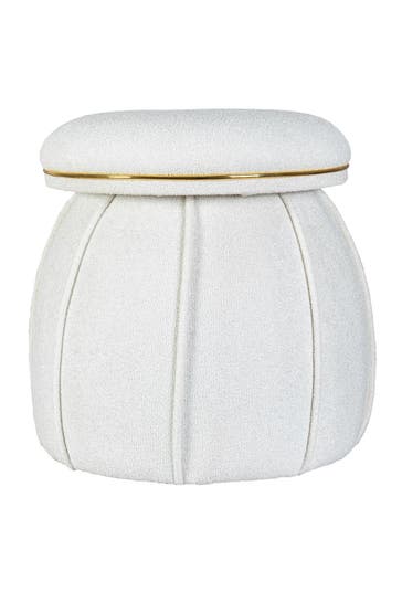 KAYOOM Hocker Corin 135 - weiß - gold