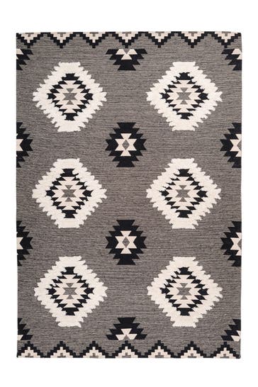 ARTE ESPINA Wohnzimmer Teppich Kurzflorteppich Ethnie 425 in grau – Modern